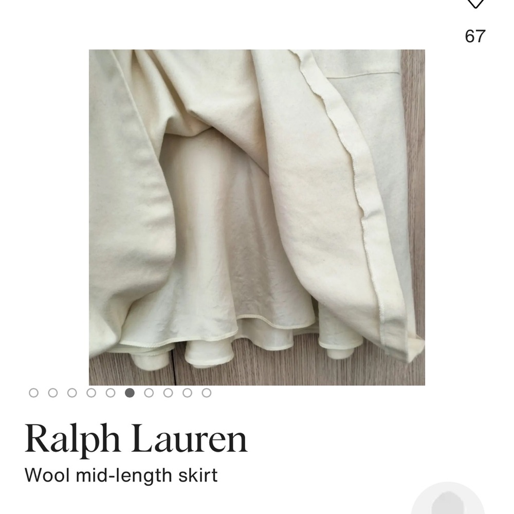 Ralph Lauren Ivory Pencil Trumpet Midi Skirt size 8 - Picture 5 of 13